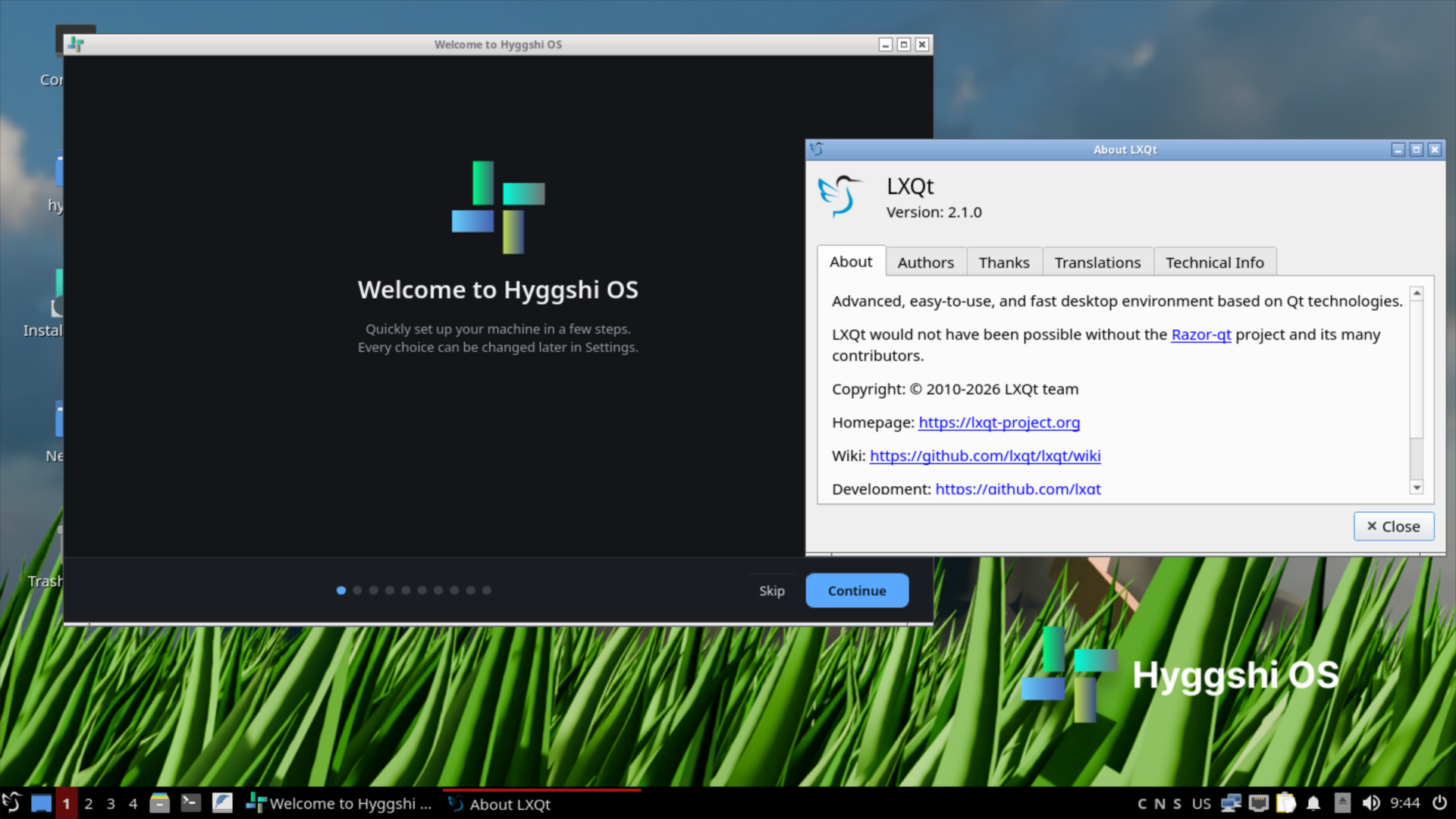 Hyggshi LXQt Desktop